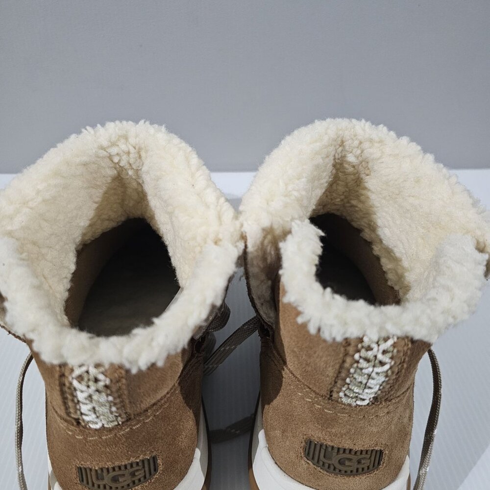 Ugg Lakesider Heritage Lace Boot Sneaker Waterproof Chesnut Brown Suede Size 10 - Picture 7 of 13